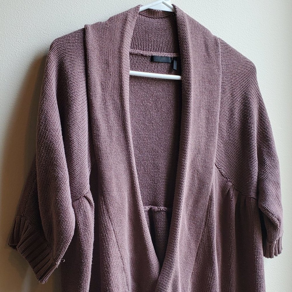 Daisy Fuentes Mauve Open Cardigan Size Medium - Picture 3 of 14